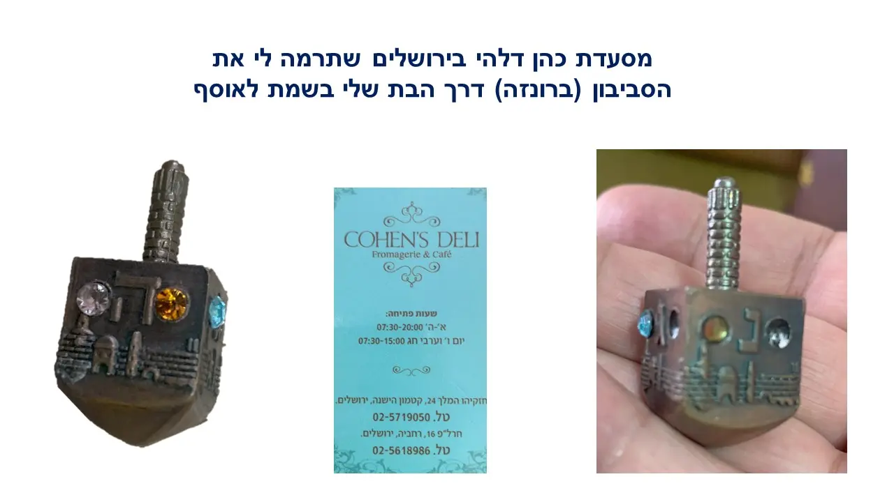 סביבוני חנוכה מניקל של  ארט יודאיקה