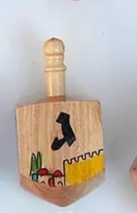 סביבוני עץ עם ציור חומות ירושלים  של מאיר כהן