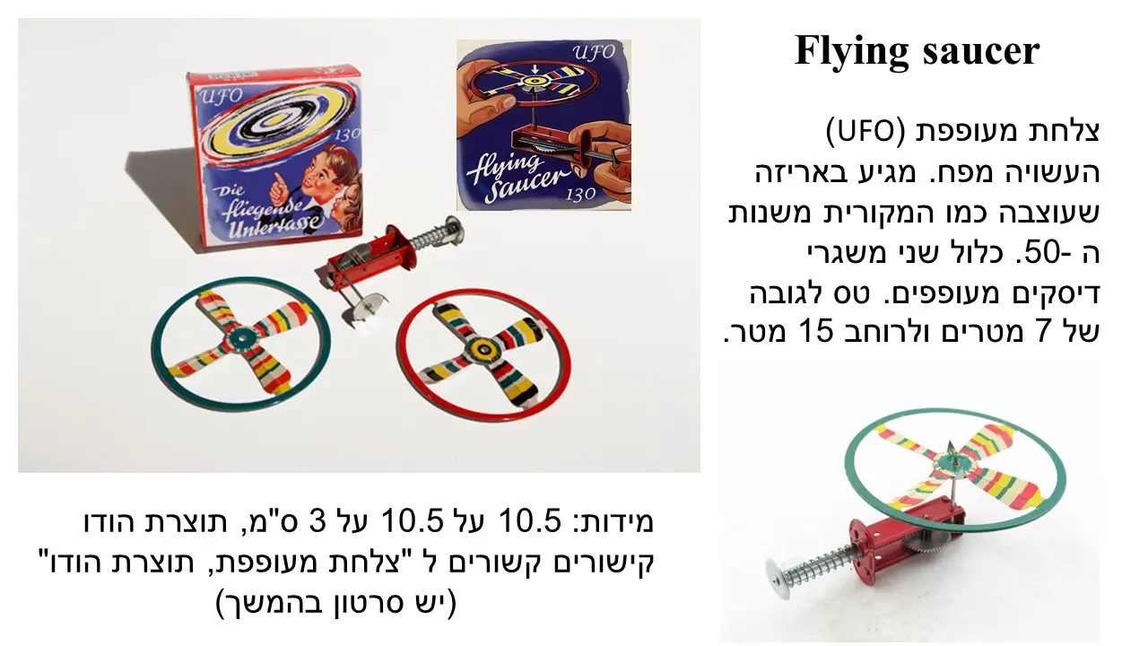צלחת מעופפת (UFO) העשויה מפח