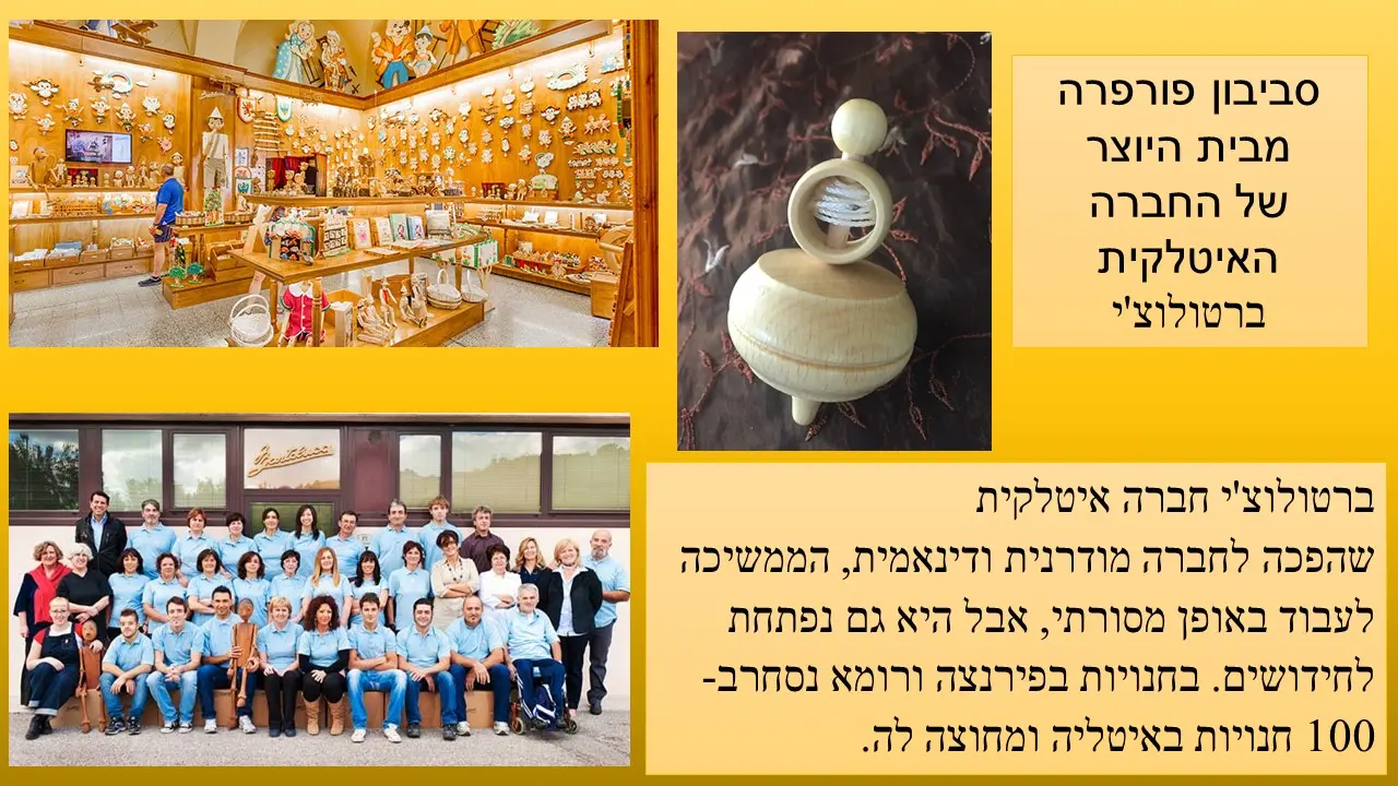 סביבון פורפרה  מבית היוצר  של החברה האיטלקית  ברטולוצ'י