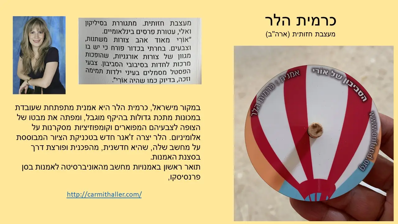 עמותת אורי  "מהדורת אמנים", שמונה סביבונים בשנת 2019