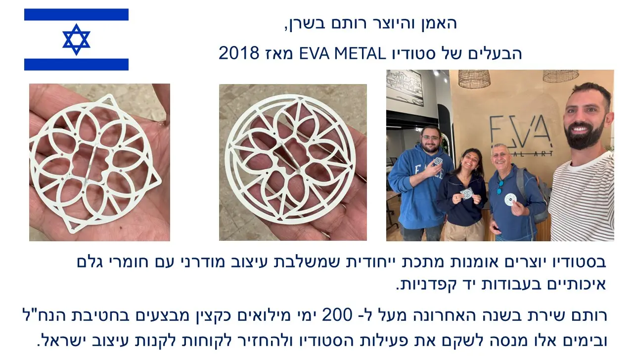 סטודיו EVA METAL בבעלות רותם בשרן יצרו יחד סביבוני מתכת מדהימים