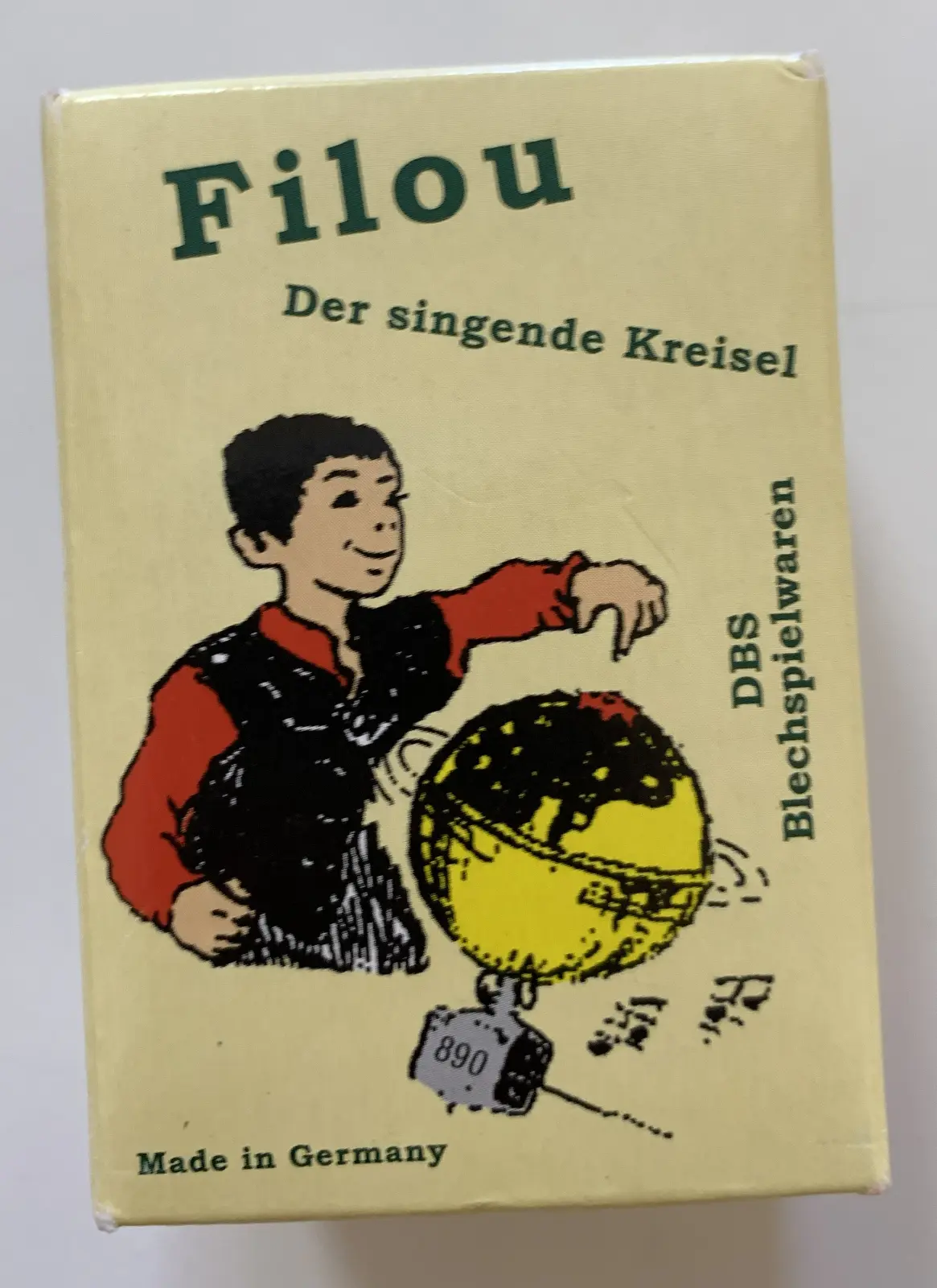 הסביבון המזמר הנקרה "FILOU"  של החברה הגרמנית Blechfabrik DBS