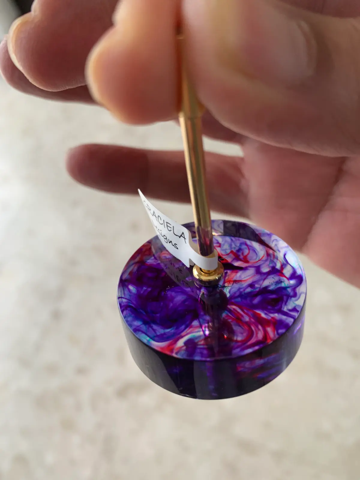 Graziella Epoxy Metal Spinning Top