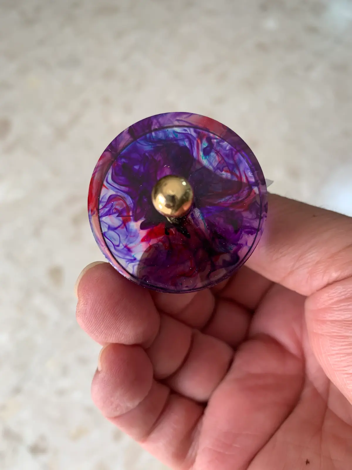 Graziella Epoxy Metal Spinning Top