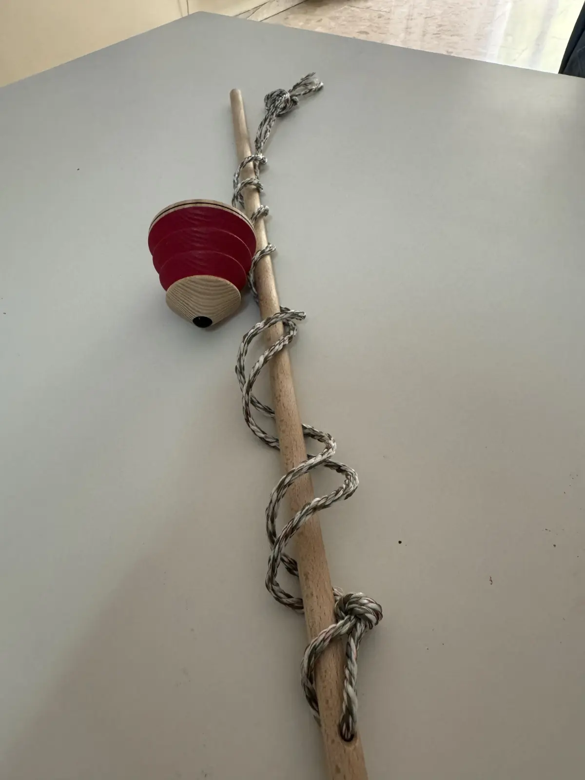 סביבון היברידי שניתן לסובבו עם האצבעות או על יד שוט